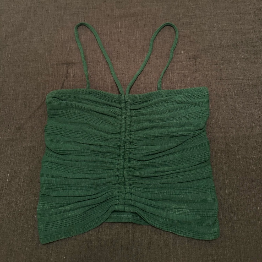 Pilcro Anthropology green halter top